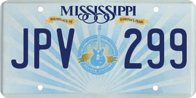 MS license plate JPV299