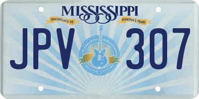 MS license plate JPV307
