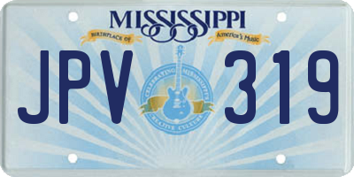 MS license plate JPV319