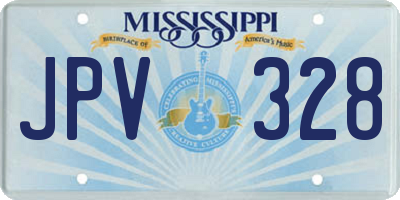 MS license plate JPV328