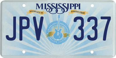 MS license plate JPV337