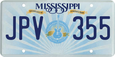 MS license plate JPV355
