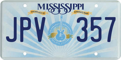 MS license plate JPV357