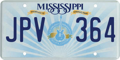 MS license plate JPV364