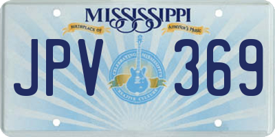 MS license plate JPV369