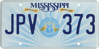 MS license plate JPV373