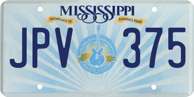 MS license plate JPV375