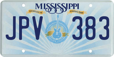 MS license plate JPV383