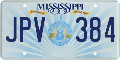 MS license plate JPV384