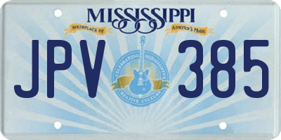 MS license plate JPV385