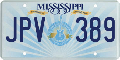 MS license plate JPV389