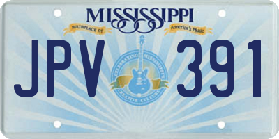 MS license plate JPV391