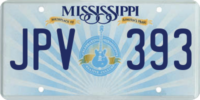 MS license plate JPV393