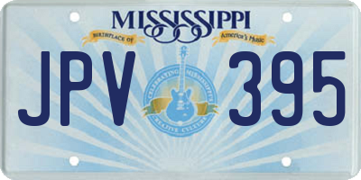 MS license plate JPV395