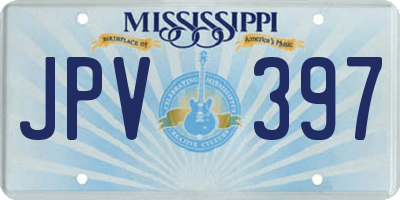 MS license plate JPV397