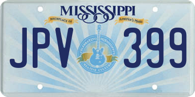 MS license plate JPV399