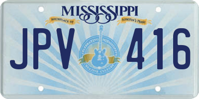 MS license plate JPV416