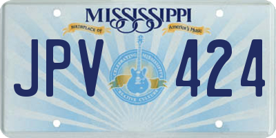 MS license plate JPV424