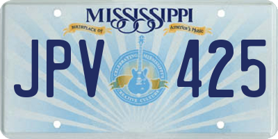 MS license plate JPV425