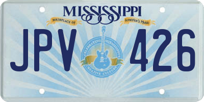 MS license plate JPV426