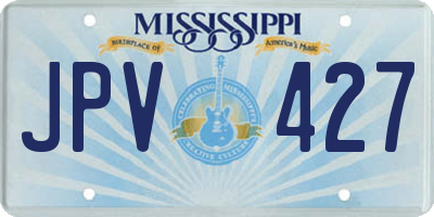 MS license plate JPV427