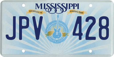MS license plate JPV428