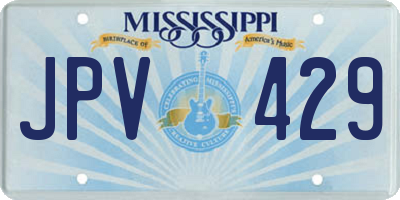 MS license plate JPV429