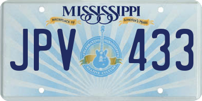 MS license plate JPV433