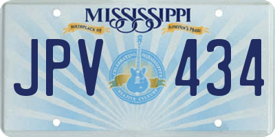 MS license plate JPV434