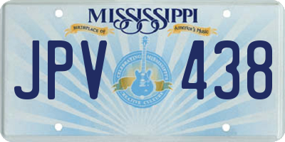 MS license plate JPV438