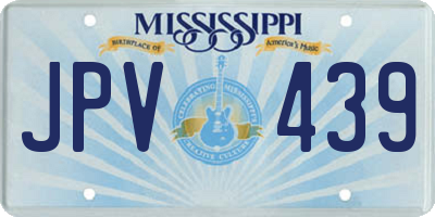 MS license plate JPV439