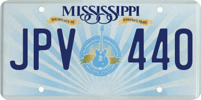 MS license plate JPV440