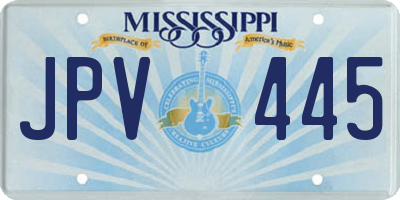 MS license plate JPV445