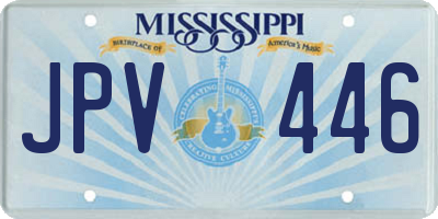 MS license plate JPV446