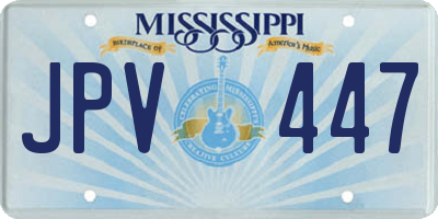 MS license plate JPV447
