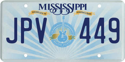 MS license plate JPV449