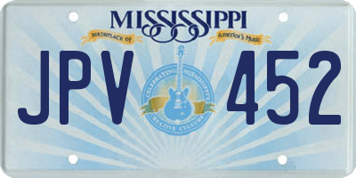 MS license plate JPV452