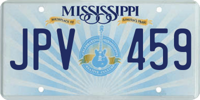 MS license plate JPV459