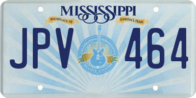 MS license plate JPV464