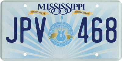 MS license plate JPV468
