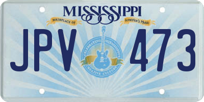 MS license plate JPV473