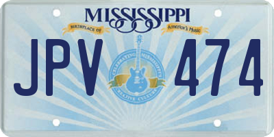 MS license plate JPV474