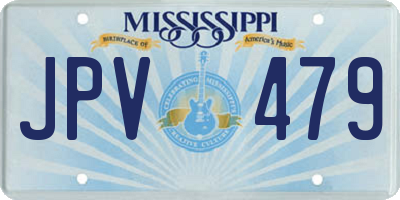 MS license plate JPV479
