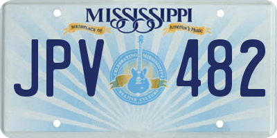 MS license plate JPV482