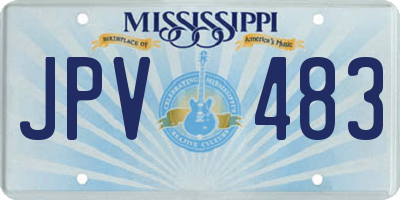 MS license plate JPV483