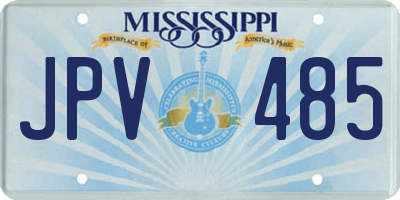 MS license plate JPV485