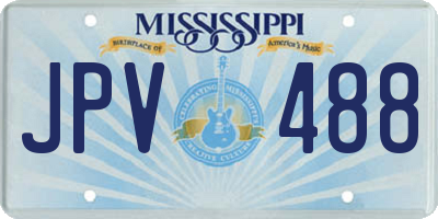 MS license plate JPV488