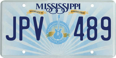 MS license plate JPV489