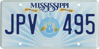 MS license plate JPV495