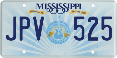 MS license plate JPV525